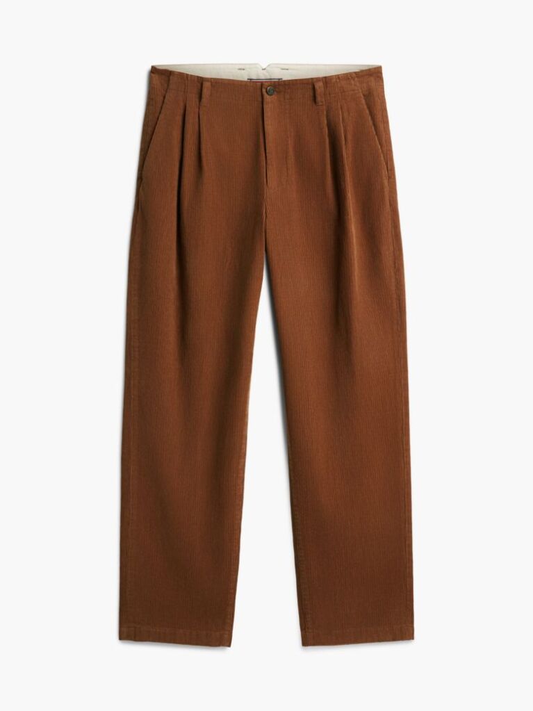 Brown River Relaxed Straight Corduroy Chinos  Men