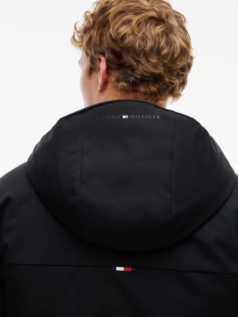 Black Performance Tech Water Repellent Padded Jacket  Men