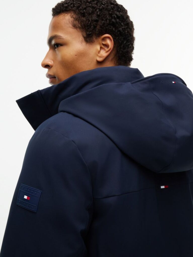 Blue Performance Tech Hooded Padded Parka  Men