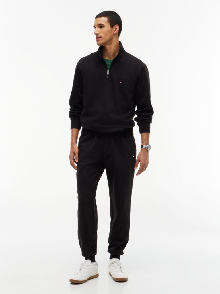 Black Intechno Knit Cuffed Joggers  Men