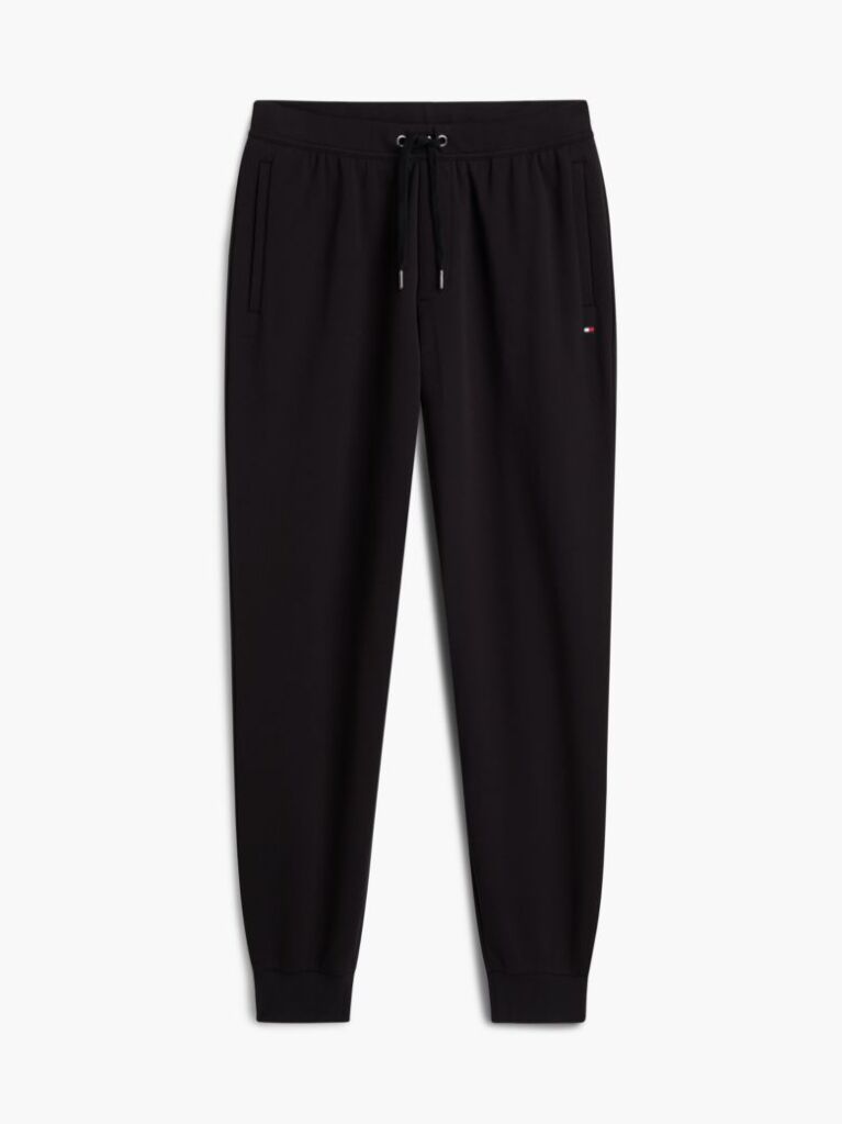 Black Intechno Knit Cuffed Joggers  Men