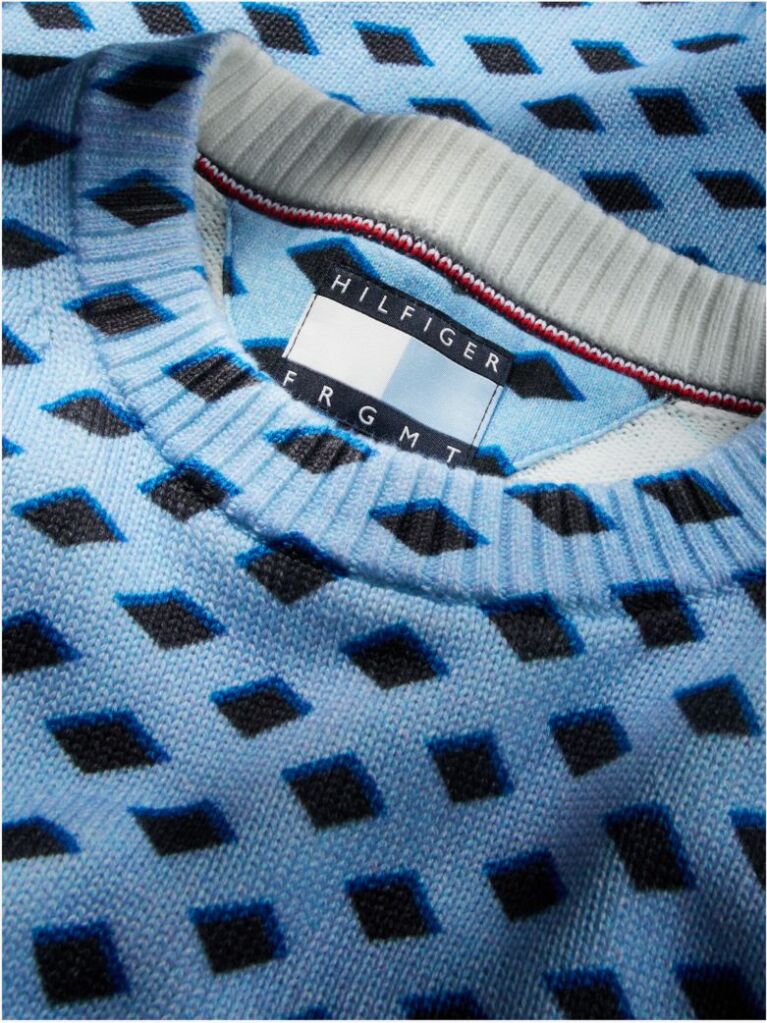 Μπλε Tommy Hilfiger x FRGMT Πουλόβερ Με Σχέδιο Diamond  Άνδρες