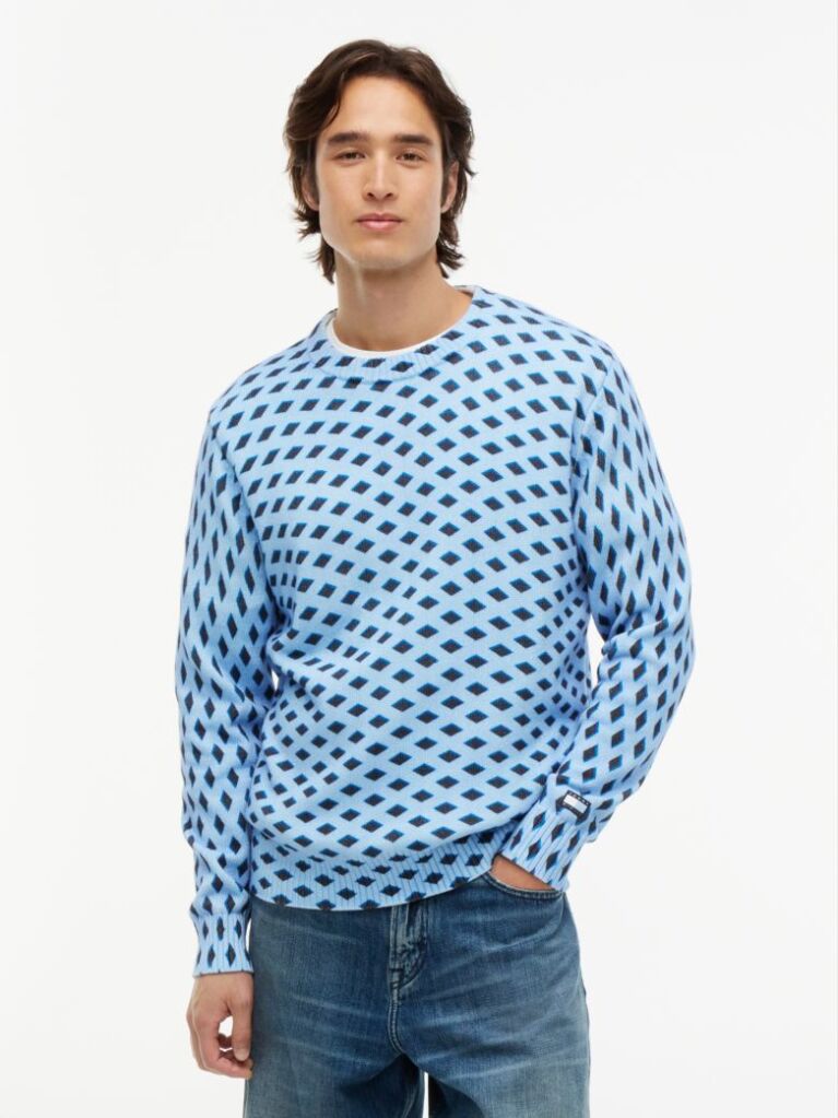 Μπλε Tommy Hilfiger x FRGMT Πουλόβερ Με Σχέδιο Diamond  Άνδρες
