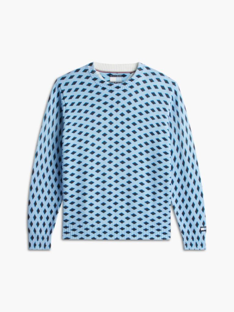 Μπλε Tommy Hilfiger x FRGMT Πουλόβερ Με Σχέδιο Diamond  Άνδρες
