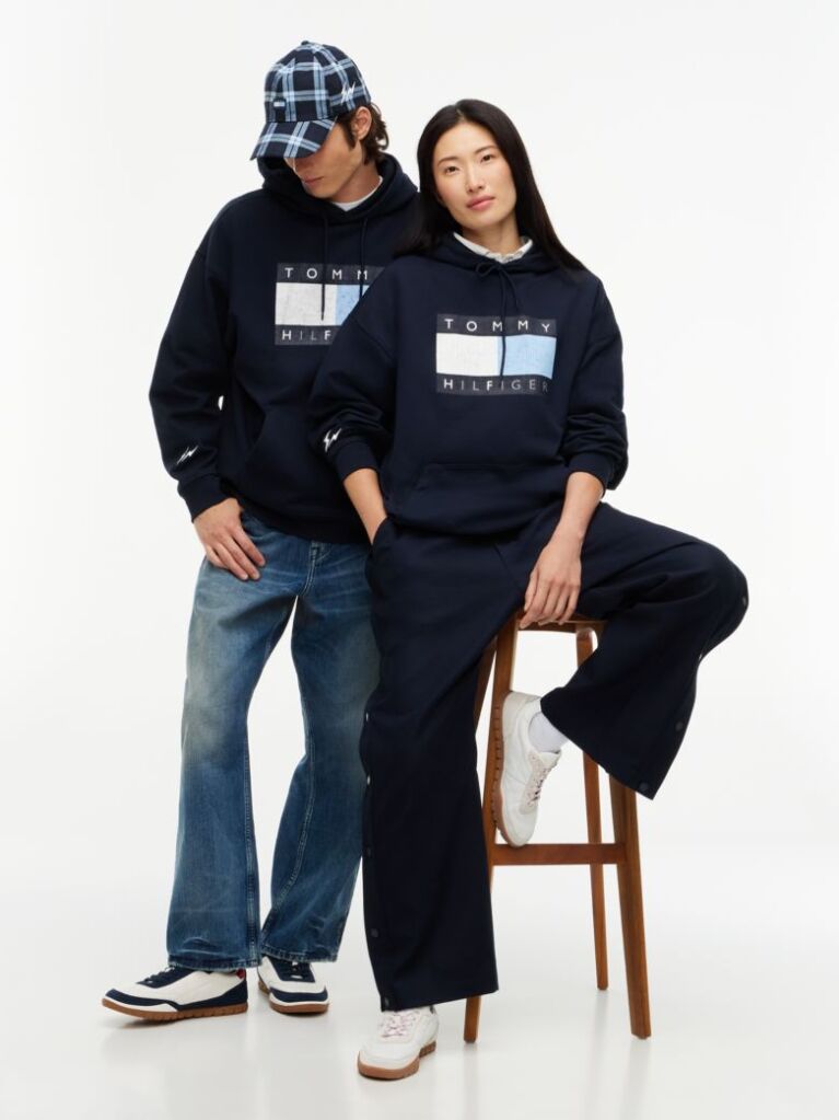 Μπλε Tommy Hilfiger x FRGMT Άνετο Hoody  Άνδρες