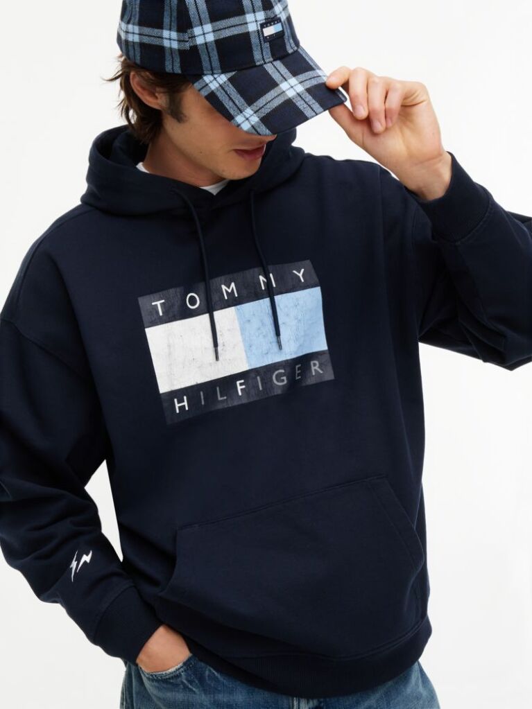 Μπλε Tommy Hilfiger x FRGMT Άνετο Hoody  Άνδρες