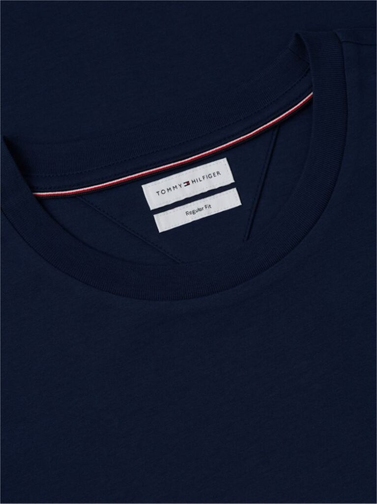 Μπλε Βαμβακερό T-Shirt Με Τσέπη Και Οικόσημο  Άνδρες