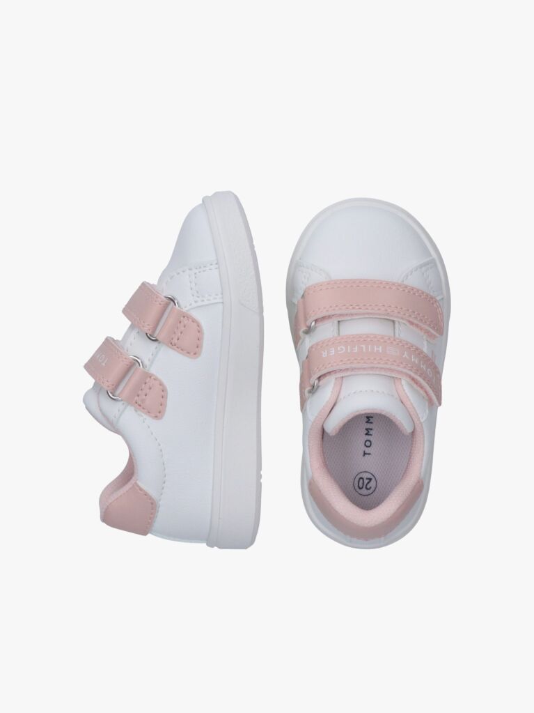 Multi Logo Hook And Loop Sneakers  Girls
