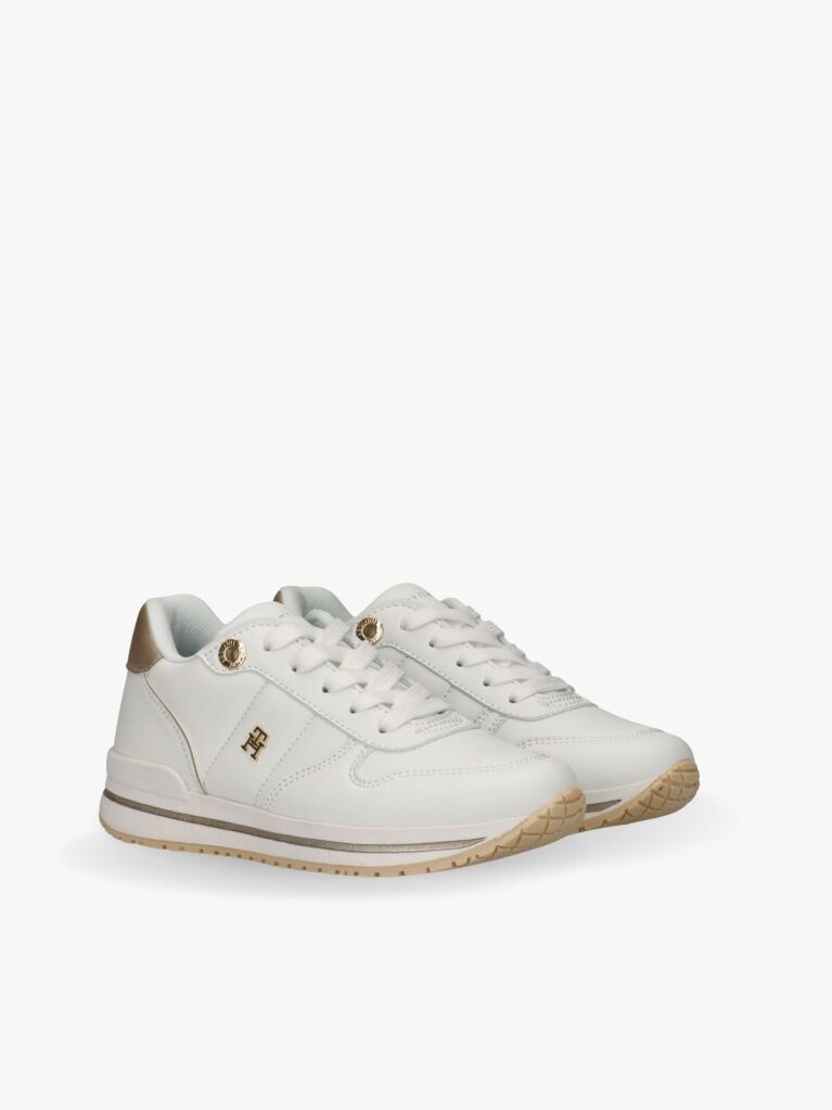 Άσπρο Δετά Sneakers Με Χαμηλό Κόψιμο  Κορίτσια