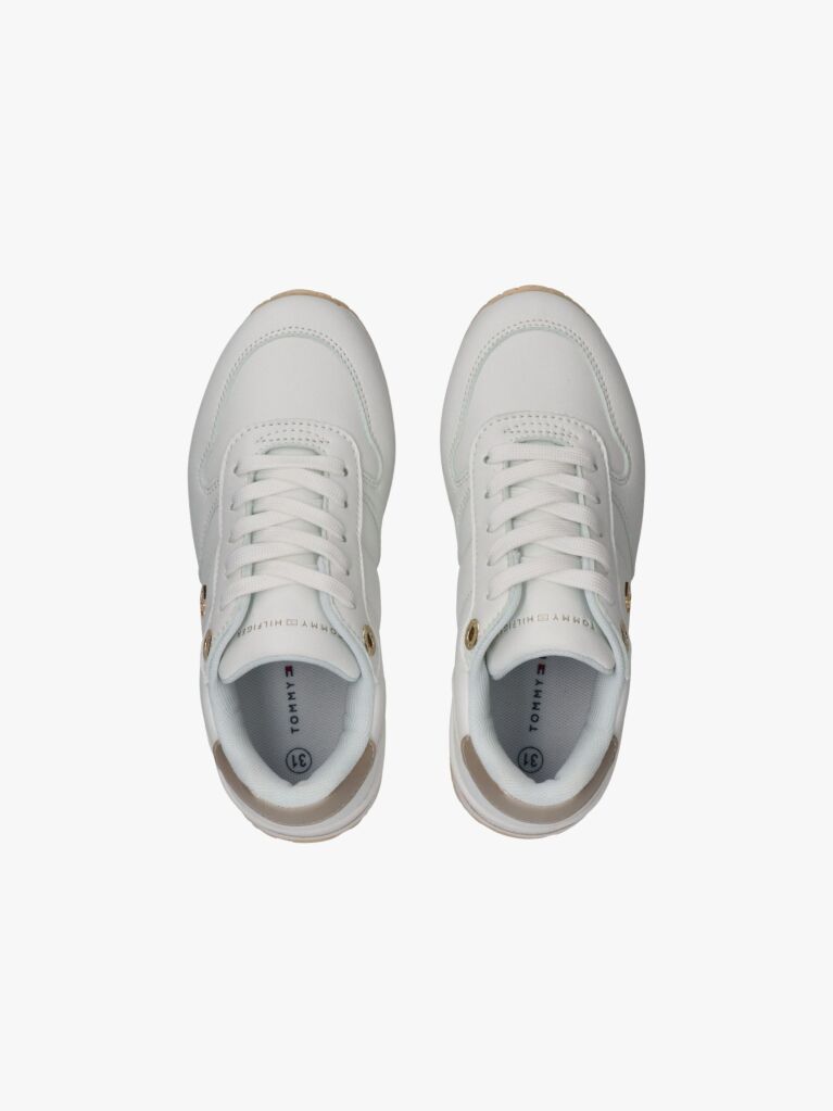 Άσπρο Δετά Sneakers Με Χαμηλό Κόψιμο  Κορίτσια