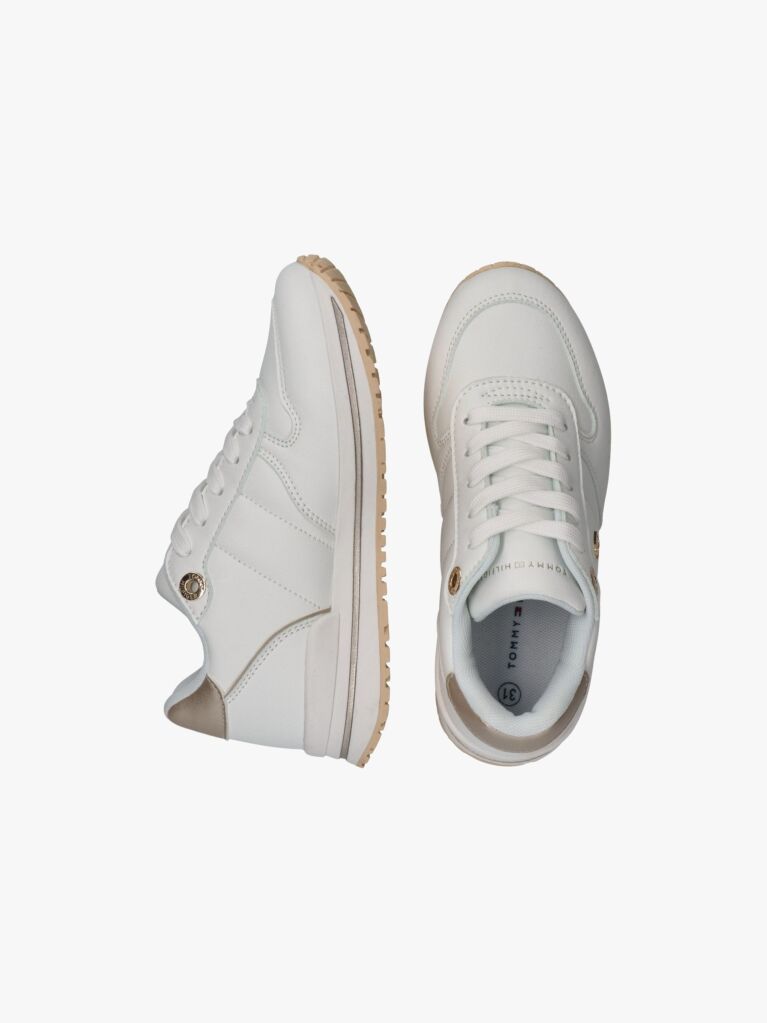 Άσπρο Δετά Sneakers Με Χαμηλό Κόψιμο  Κορίτσια