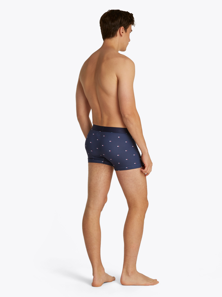Blue TH Original Print Logo Waistband Trunks  Men