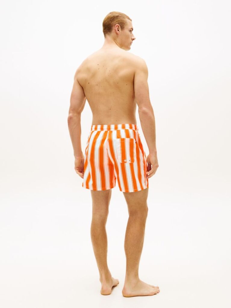 Multi Print Mid Length Swim Trunks  Men