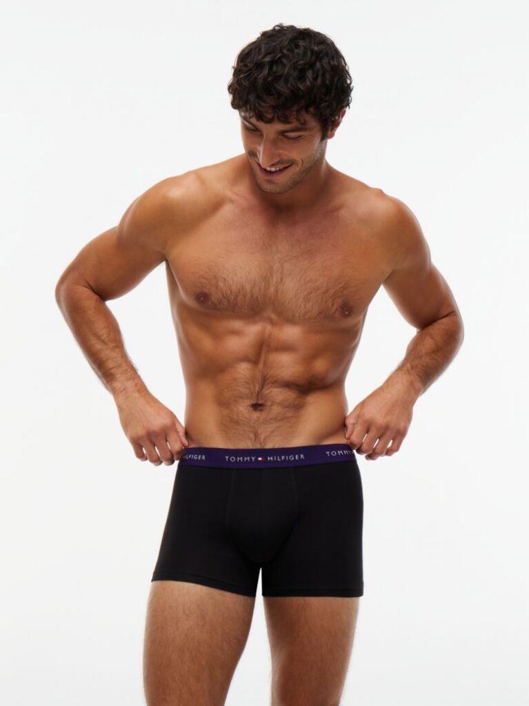 Multi 3-Pack Signature Repeat Logo Waistband Trunks  Men