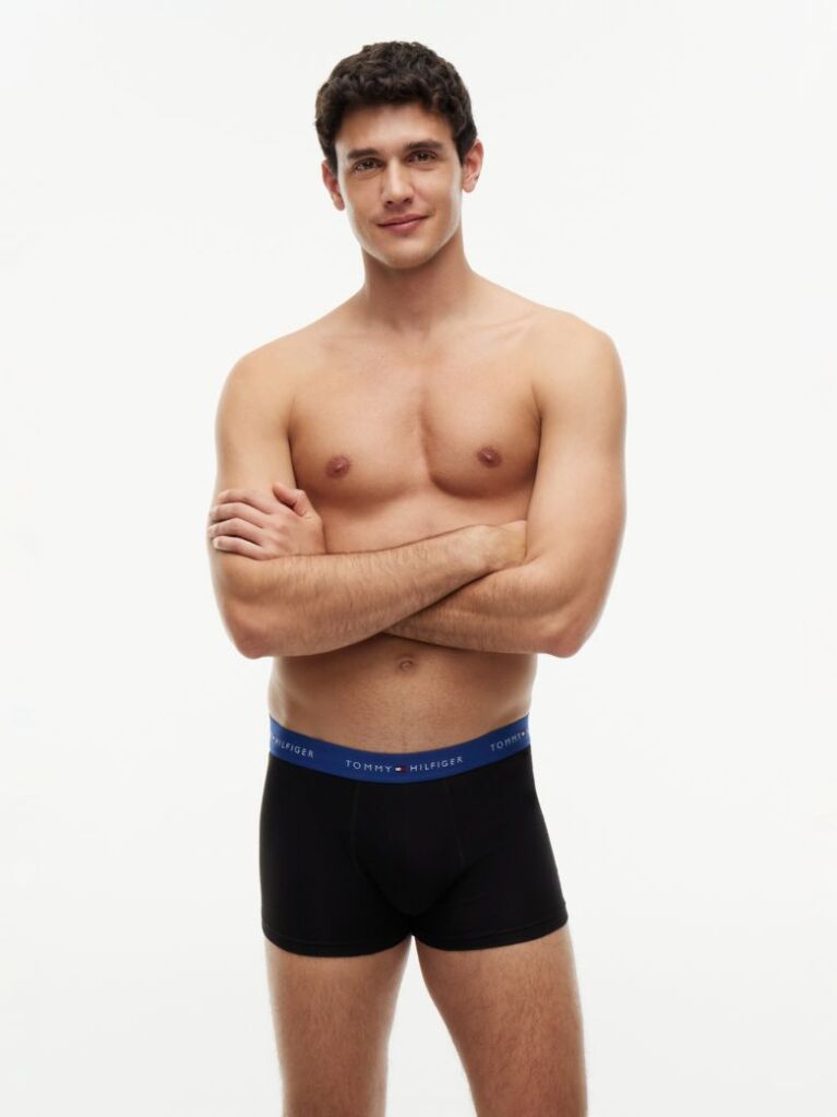 Multi 3-Pack Signature Repeat Logo Waistband Trunks  Men