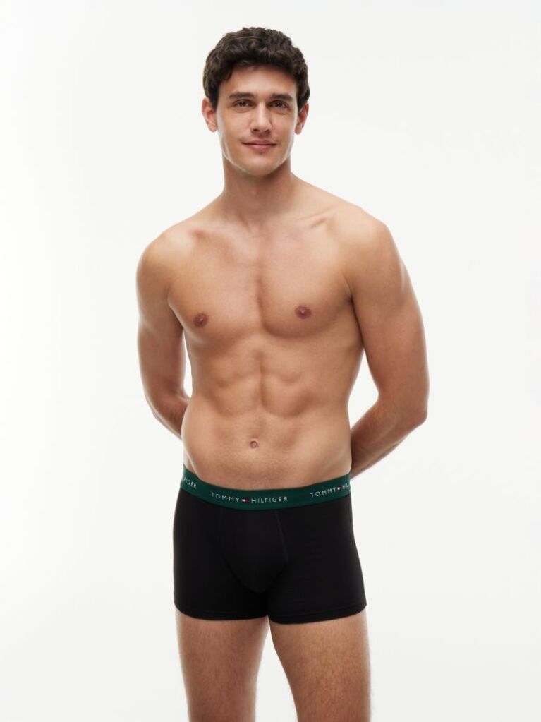 Multi 3-Pack Signature Repeat Logo Waistband Trunks  Men