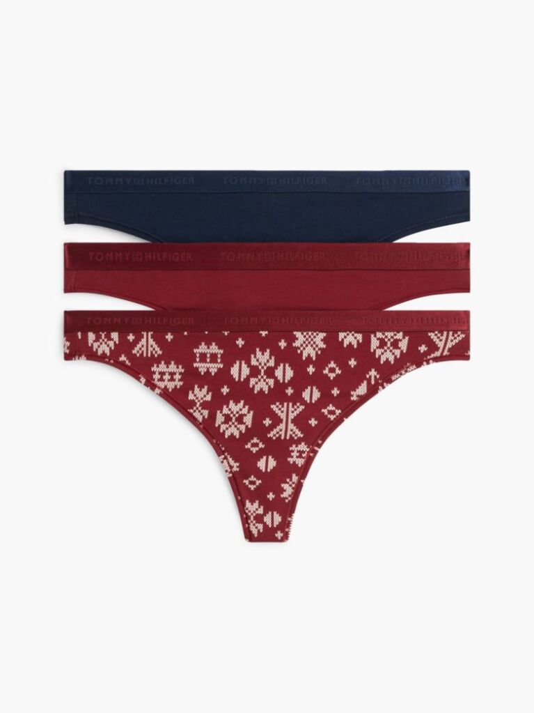 Multi 3-Pack Logo Waistband Thongs  Women