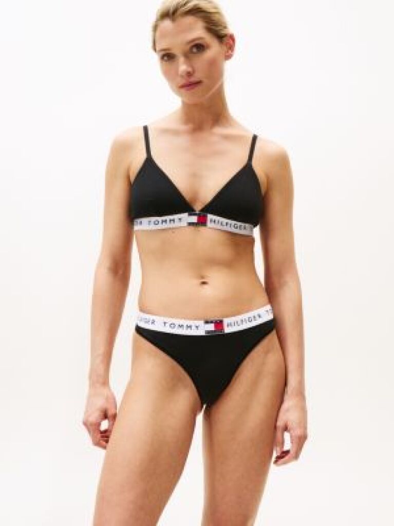Μαύρο Heritage Σουτιέν Bralette Με Λογότυπο Και Ενίσχυση  Γυναίκες