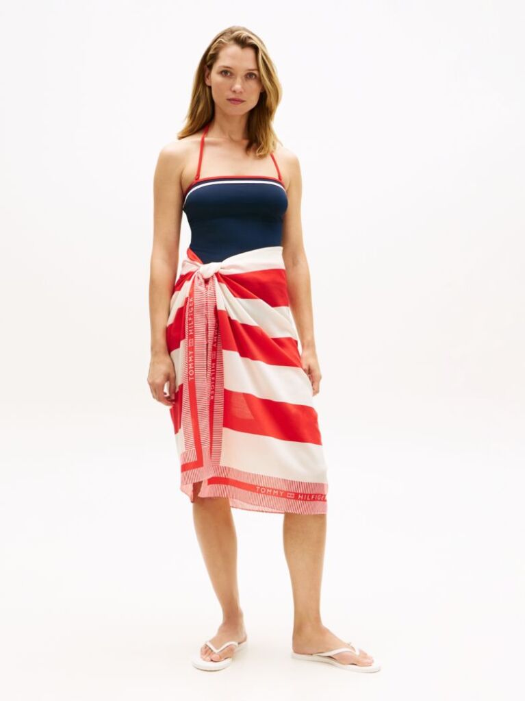 Multi Logo Self-Tie Pareo  Women