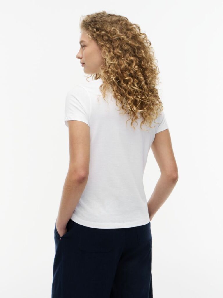 White Heritage V-Neck T-Shirt  Women
