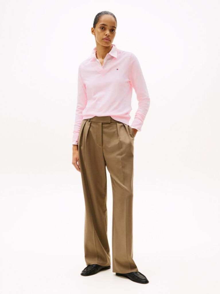 Pink Jersey V-Neck Jumper  Women