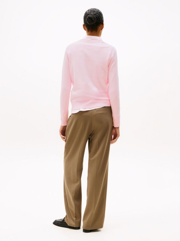 Pink Jersey V-Neck Jumper  Women