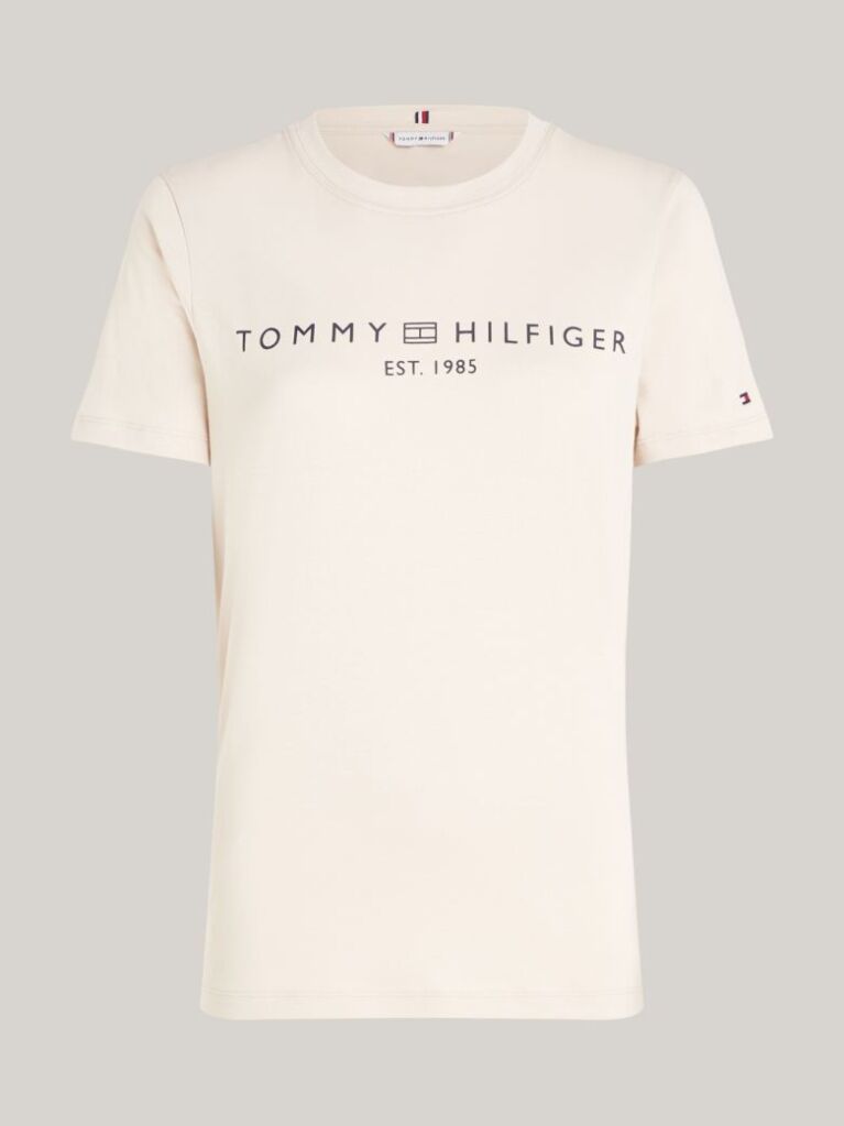 Beige Logo Crew Neck T-Shirt  Women