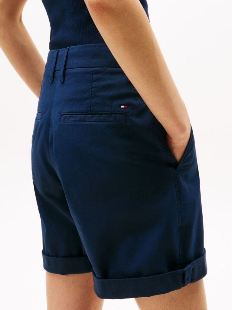 Blue Relaxed Chino Bermuda Shorts  Women