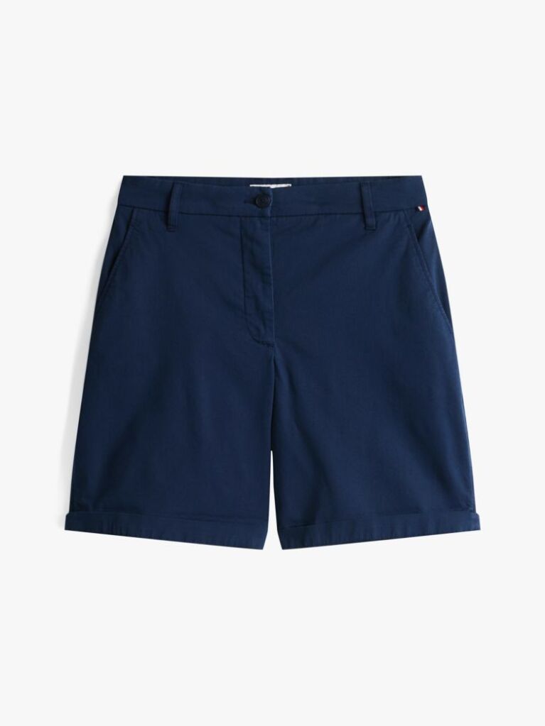 Blue Relaxed Chino Bermuda Shorts  Women