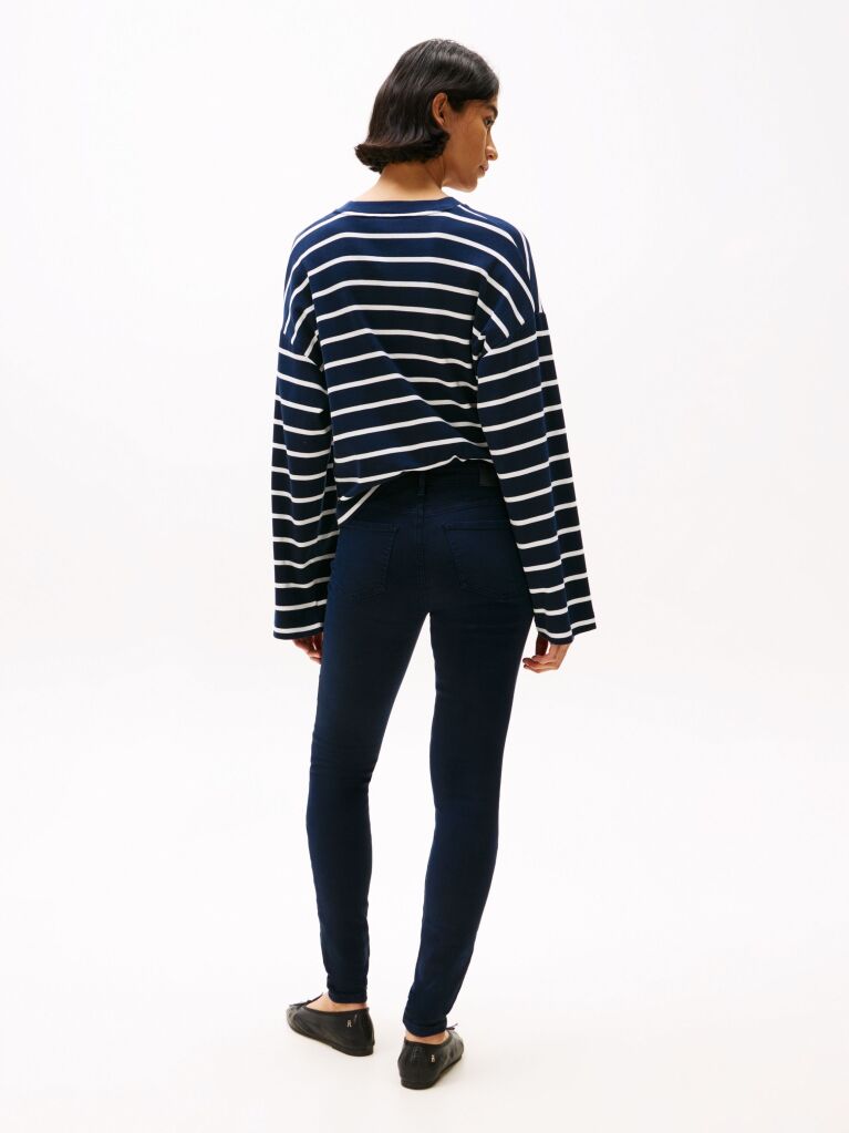 Μπλε Skinny Τζιν Με Κανονική Μέση  Γυναίκες