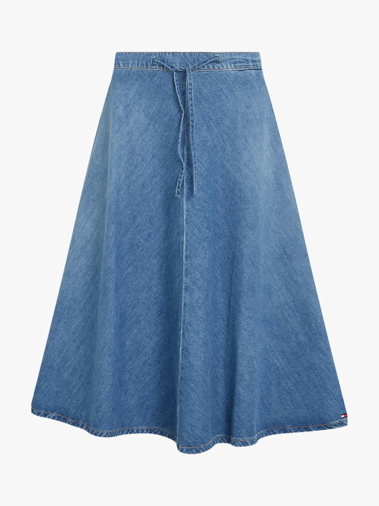 Μπλε Denim Μίντι Φούστα  Γυναίκες