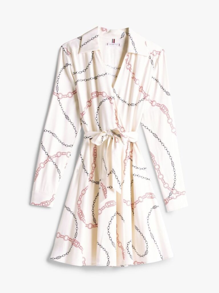 Multi All-Over Print Mini Wrap Dress  Women