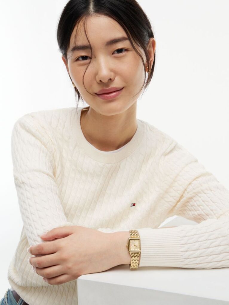 Beige Fine Cable Knit Jumper  Women