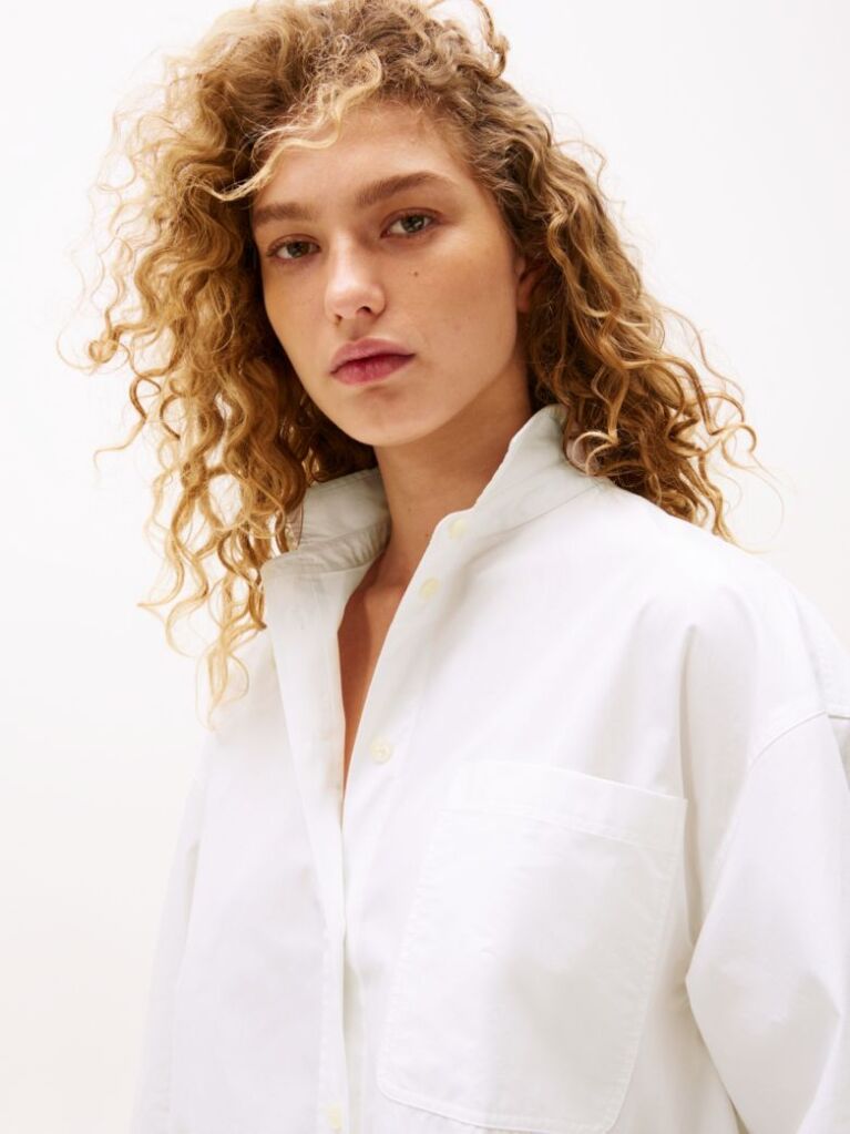 White The Sofia Capsule Oversized Boyfriend Shirt  Women
