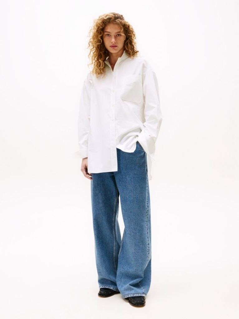 White The Sofia Capsule Oversized Boyfriend Shirt  Women