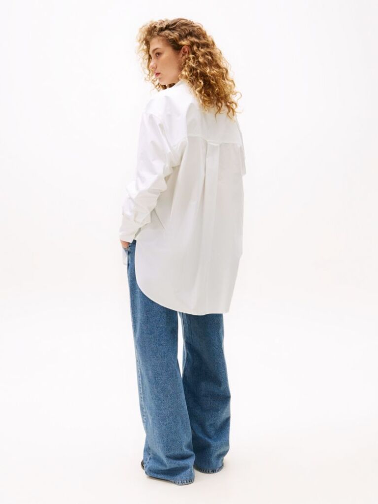 White The Sofia Capsule Oversized Boyfriend Shirt  Women