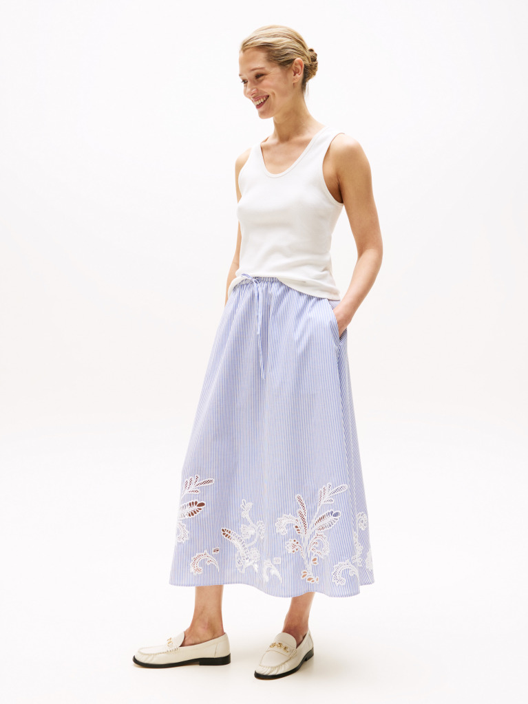 Multi Broderie Anglaise Maxi Skirt  Women