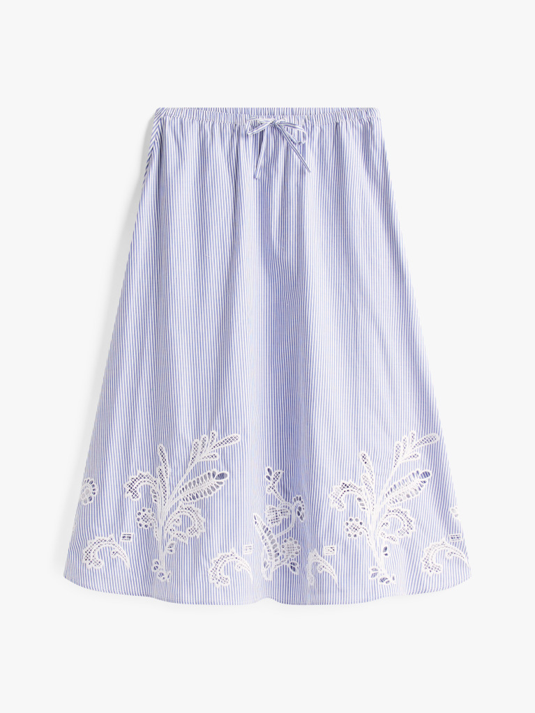 Multi Broderie Anglaise Maxi Skirt  Women