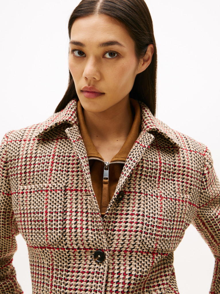 Multi Blazer Σε Κανονική Γραμμή Από Tweed Με Μονή Σειρά Κουμπιών  Γυναίκες