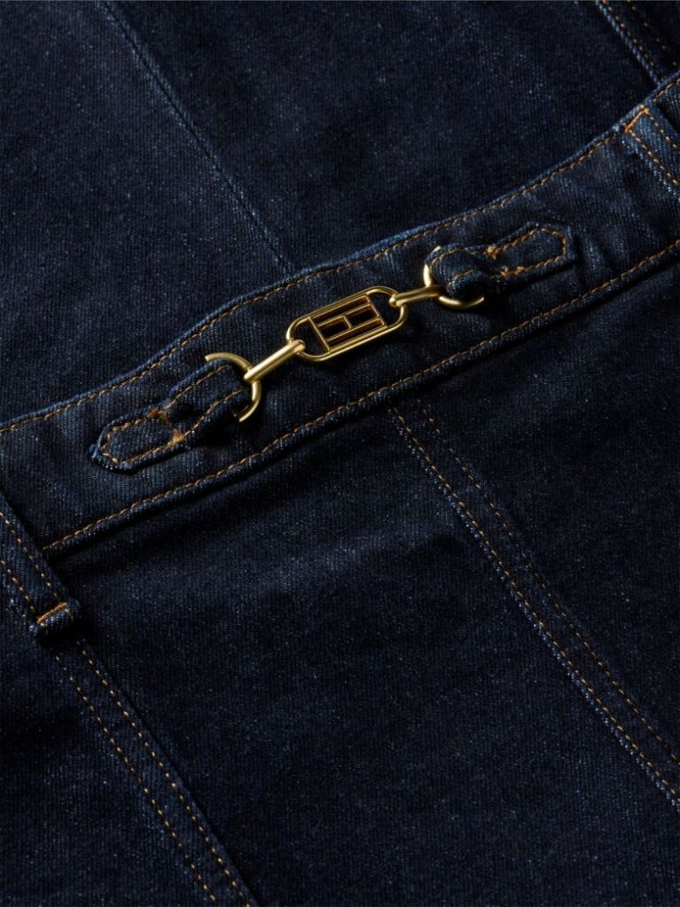 Μπλε Denim Midi Φούστα Σε Slim Γραμμή  Γυναίκες