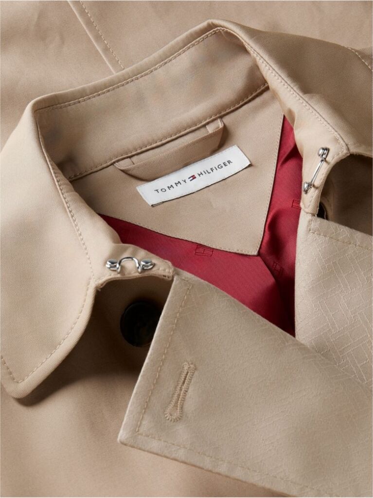 Beige Buckle Belt Double Breasted Trench Coat  Women