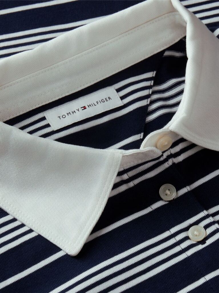Multi Rugby Stripe Relaxed Polo Sweatshirt  Women